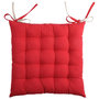 Voir la diapositive 1 : Lovely Casa Lot de 4 galettes de chaise 40x40 rouge et lin en coton