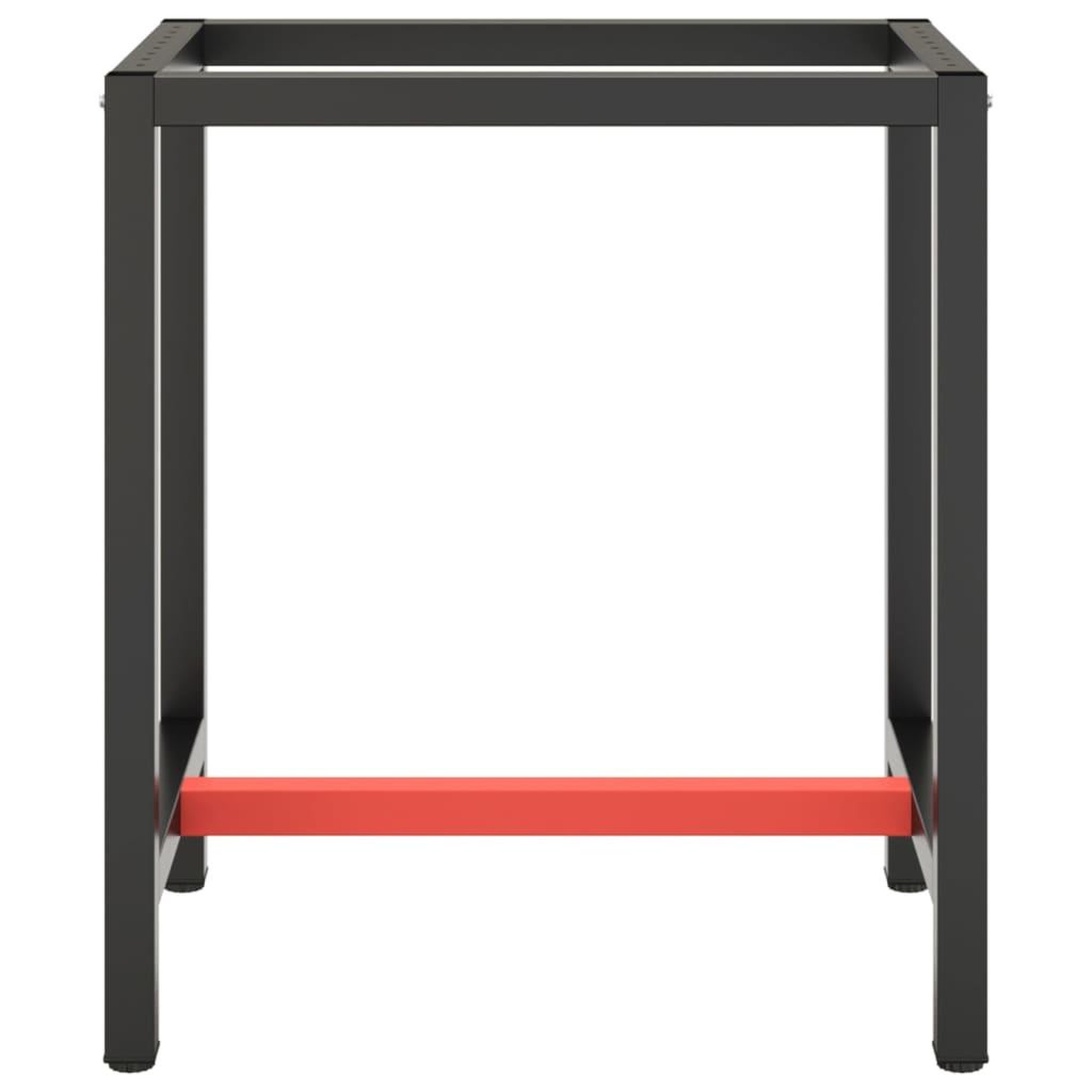 Voir la diapositive 3 : VIDAXL Cadre de banc de travail Noir et rouge mat 70x50x79 cm Metal