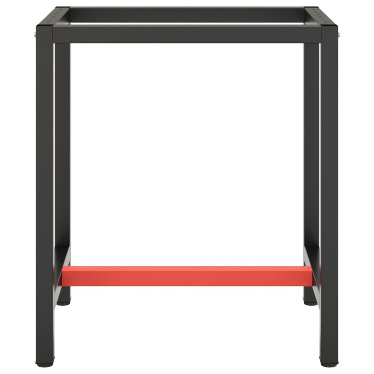 VIDAXL Cadre de banc de travail Noir et rouge mat 70x50x79 cm Metal