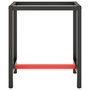 Voir la diapositive 3 : VIDAXL Cadre de banc de travail Noir et rouge mat 70x50x79 cm Metal