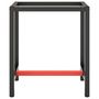Voir la diapositive 3 : VIDAXL Cadre de banc de travail Noir et rouge mat 70x50x79 cm Metal