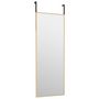 Voir la diapositive 3 : VIDAXL Miroir de porte Dore 30x80 cm Verre et aluminium
