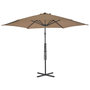 Voir la diapositive 3 : VIDAXL Parasol d'exterieur avec mat en acier 300 cm Taupe