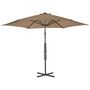 Voir la diapositive 3 : VIDAXL Parasol d'exterieur avec mat en acier 300 cm Taupe