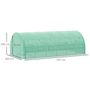 Voir la diapositive 3 : OUTSUNNY Serre de jardin 18 m² porte parois latérales zippées enroulables 8 fenêtres acier PE haute densité vert