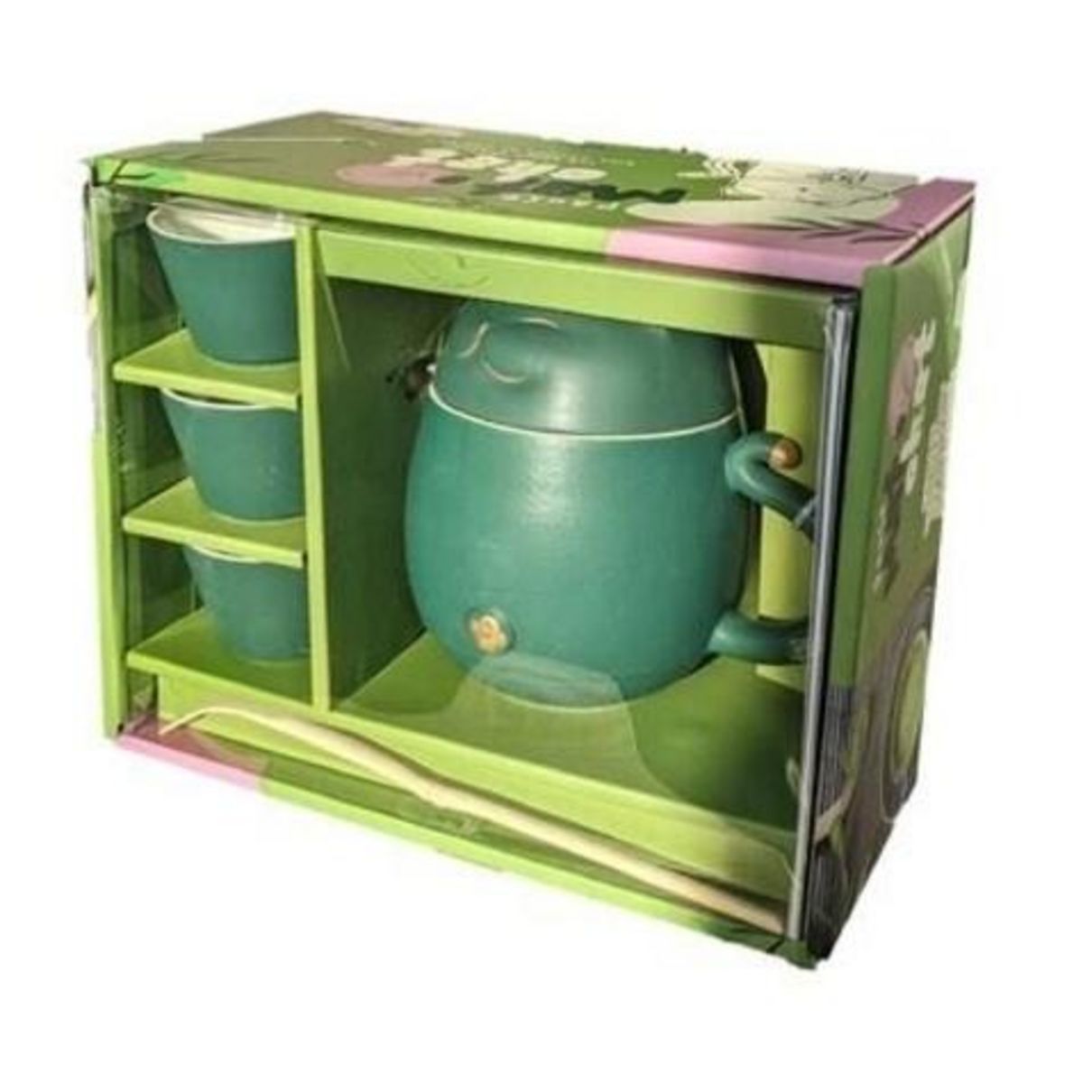 PAUSE MAT'CHAT. COFFRET AVEC 1 THEIERE, 1 CUILLERE A MATCHA, 3 GOBELETS A THE, 1 LIVRE DE RECETTES DE DOUCEURS ASIATIQUES, Laraison Emilie