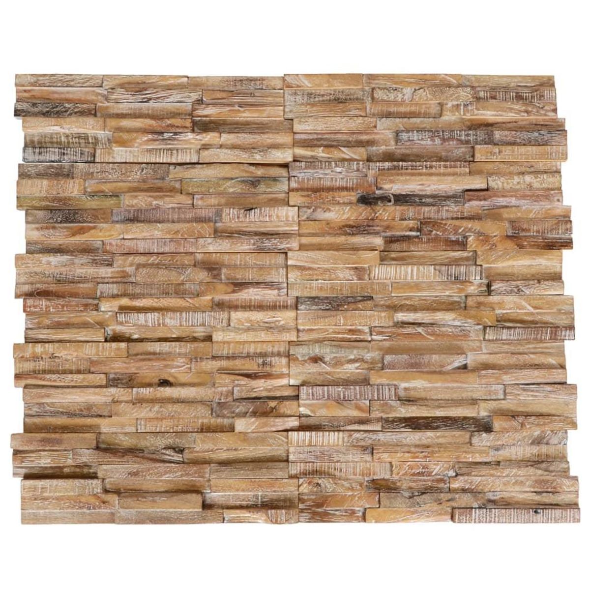 VIDAXL Panneaux de revetement mural 3D 10 pcs 1,01 m^2 Bois de teck