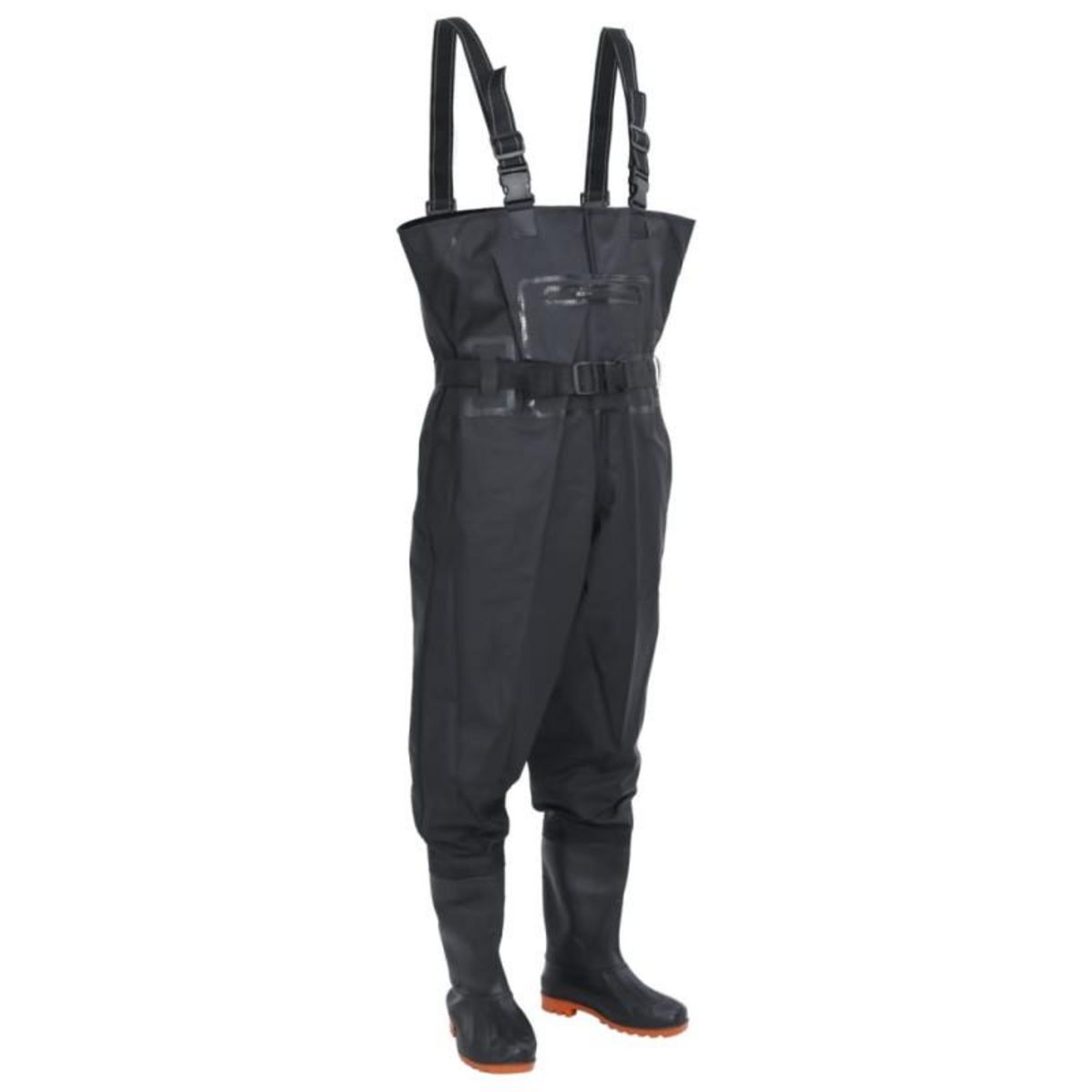 VIDAXL Cuissardes avec bottes et ceinture noir taille 45