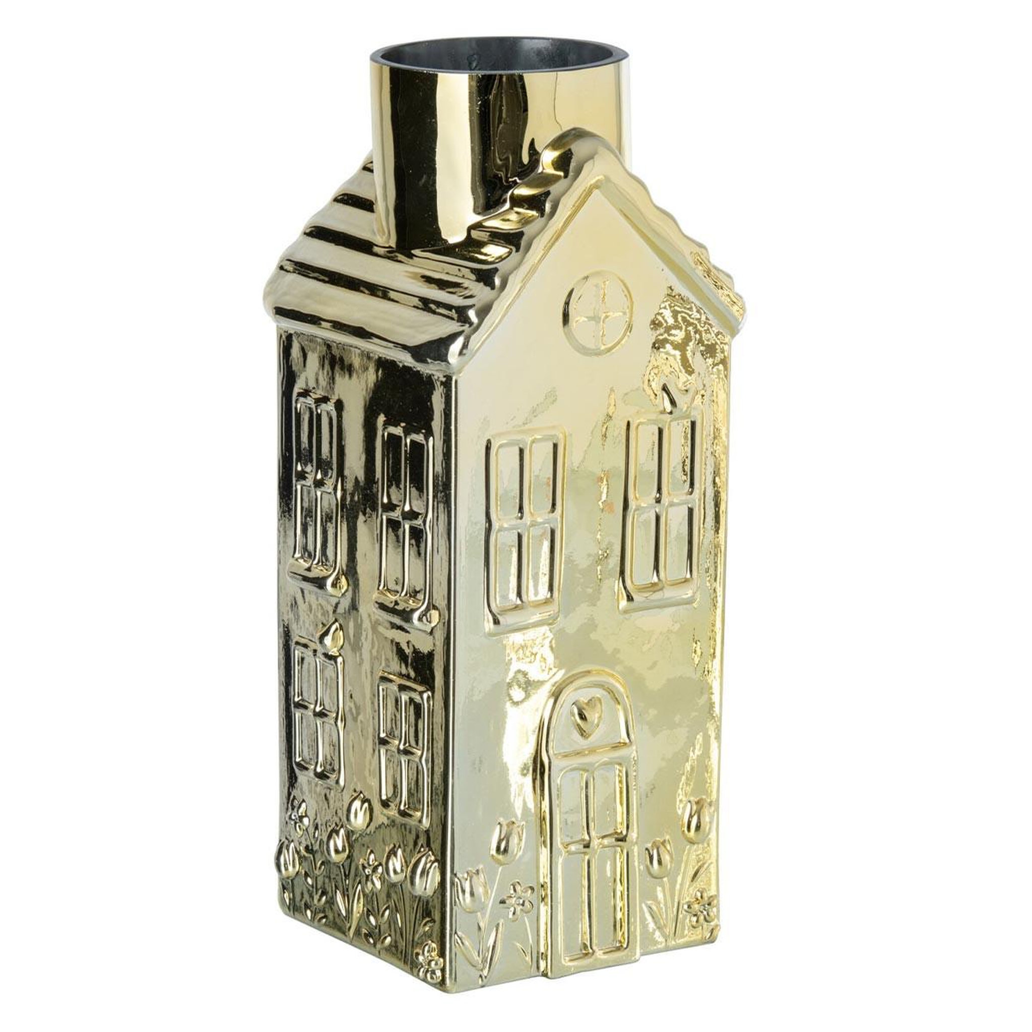 J-LINE Vase Maison en Verre  Karin  30cm Doré