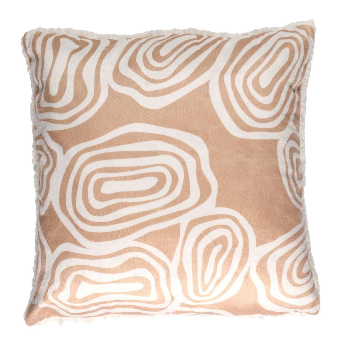 Paris Prix Coussin Déco Imprimé  Crush  40x40cm Beige & Blanc