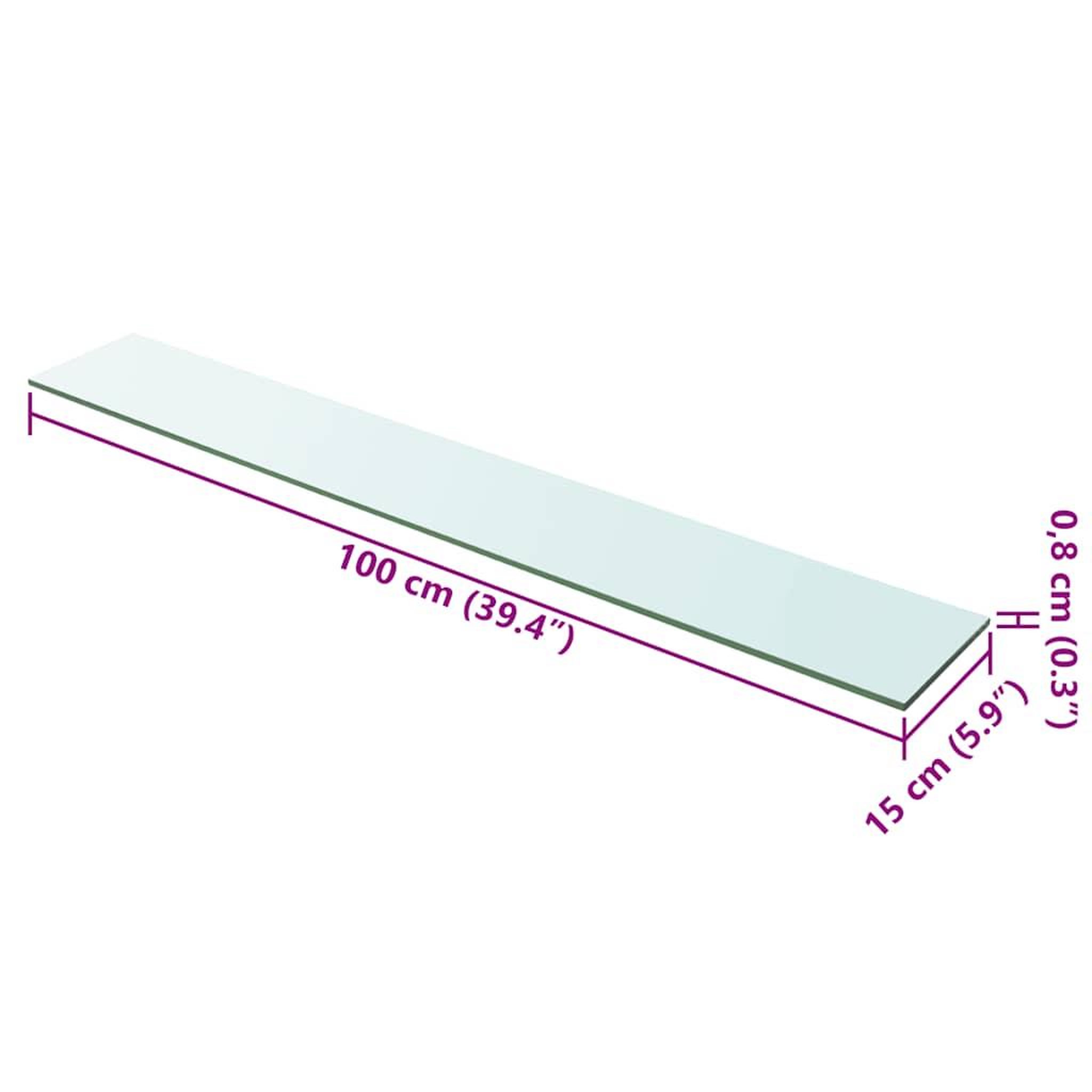 Voir la diapositive 4 : VIDAXL Panneaux d'etagere 2 pcs Verre Transparent 100 x 15 cm