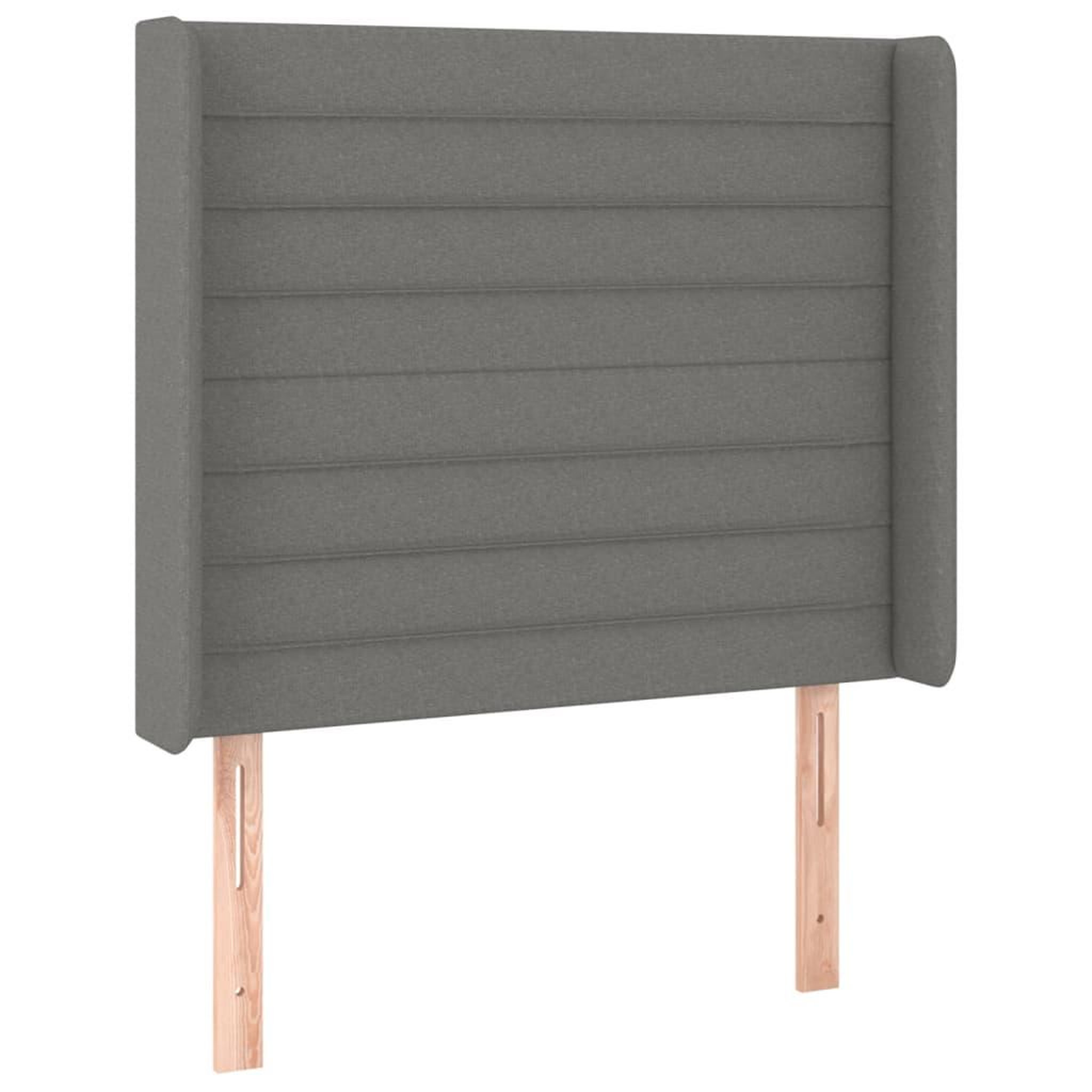 Voir la diapositive 2 : VIDAXL Tete de lit avec oreilles Gris fonce 103x16x118/128 cm Tissu