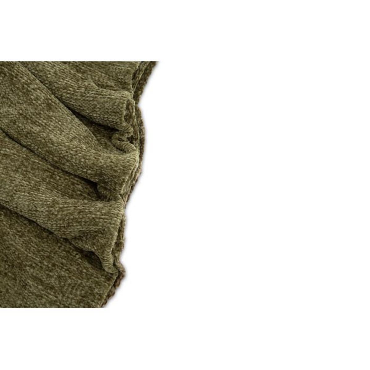 Paris Prix Plaid Chenille  Ally  130x170cm Vert Mousse