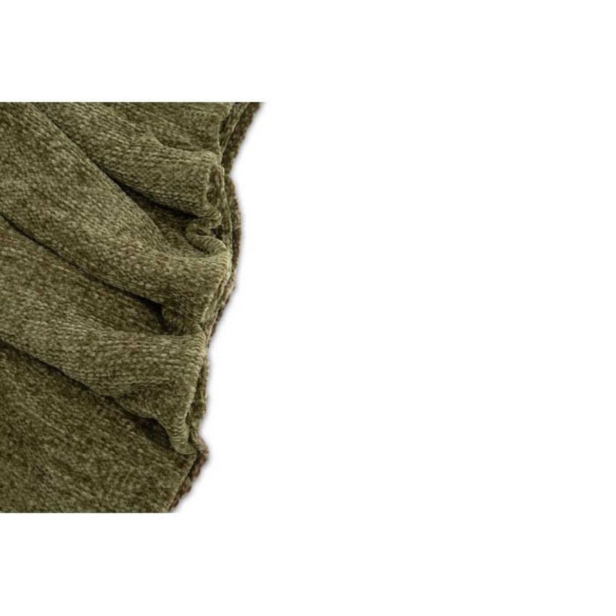 Paris Prix Plaid Chenille  Ally  130x170cm Vert Mousse