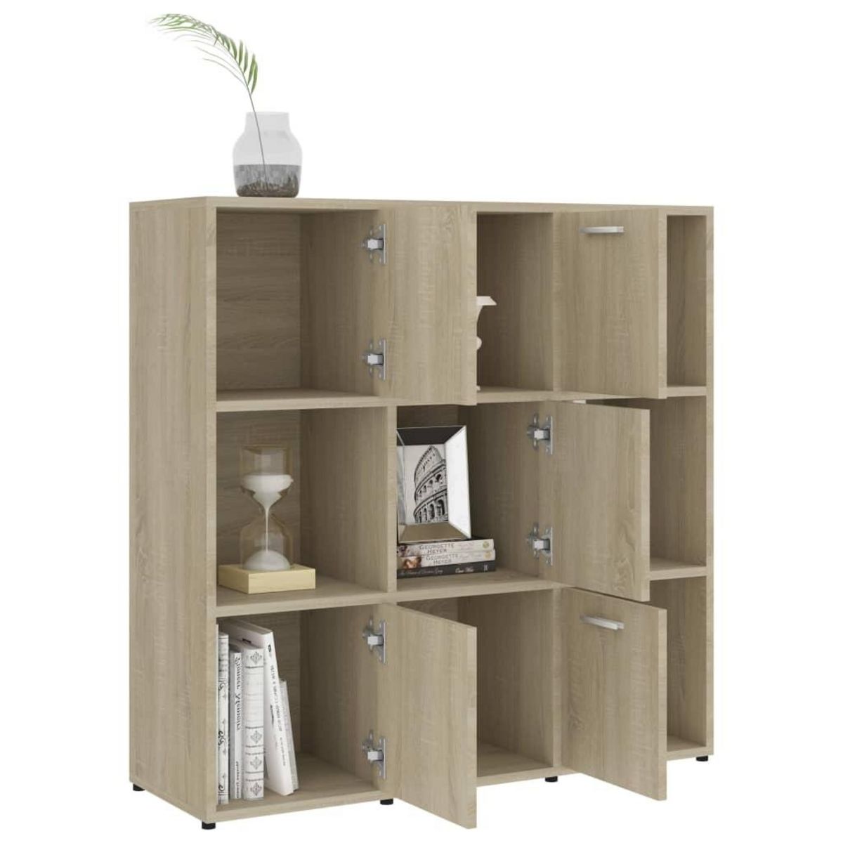 VIDAXL Bibliotheque Chene sonoma 90x30x90 cm Bois d'ingenierie