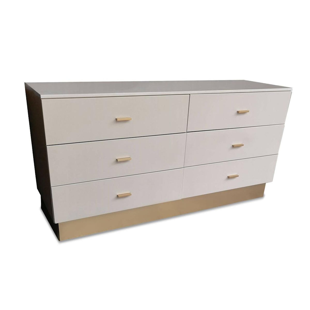 Paris Prix Commode 6 Tiroirs Design  Tazea  160cm Taupe