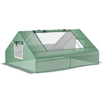 OUTSUNNY Mini serre de jardin 180 x 140 x 80 cm toit 2 pans 2 fenêtres acier PE haute densité 140 g/m² vert