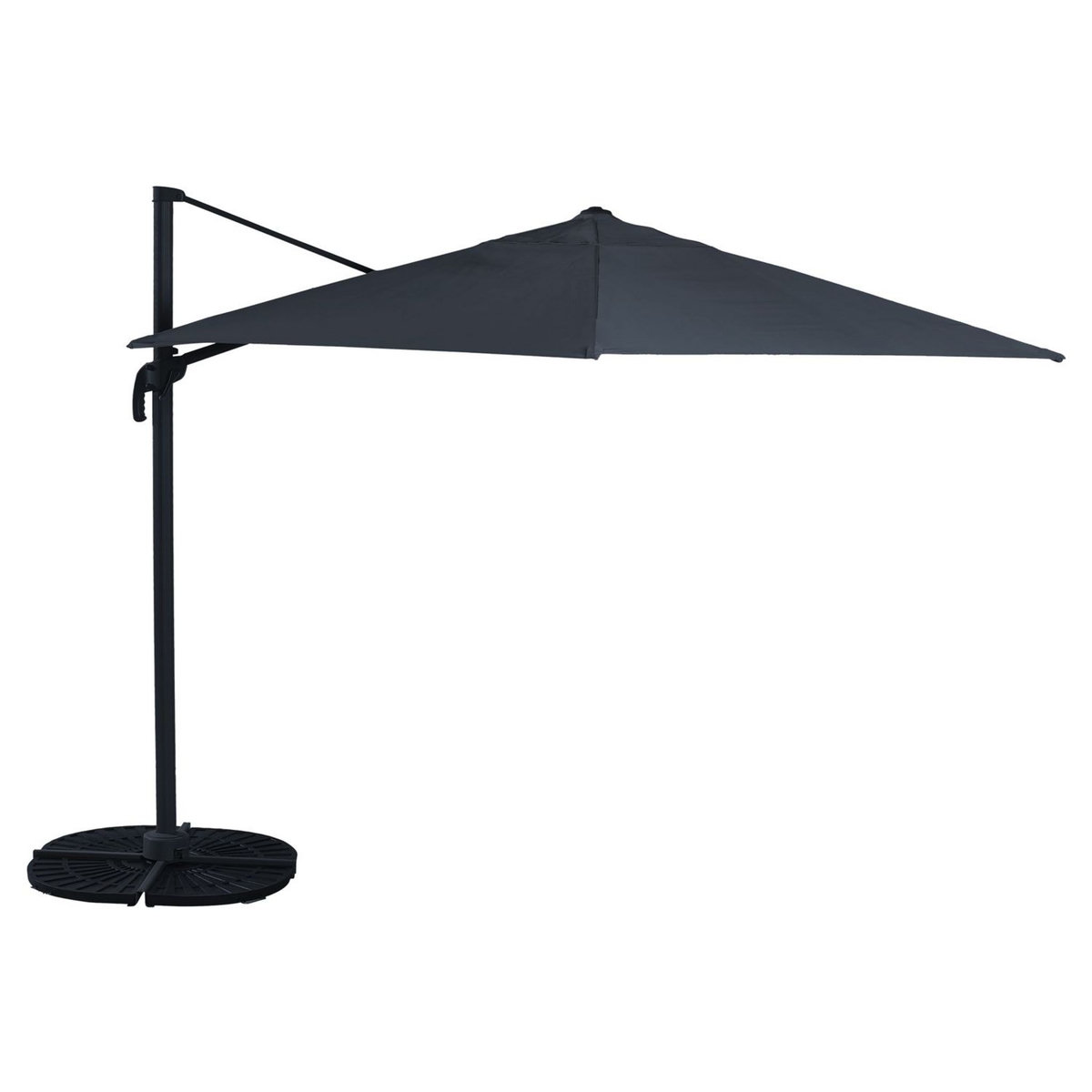 GARDENSTAR Parasol déporté 360° gris 