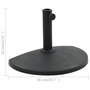 Voir la diapositive 6 : VIDAXL Socle demi-rond de parasol Polyresine 9 kg Noir
