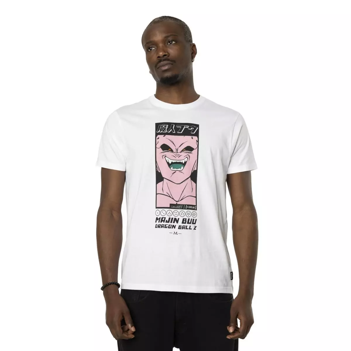 CAPSLAB T-shirt en coton homme regular fit avec print Dragon Ball Z
