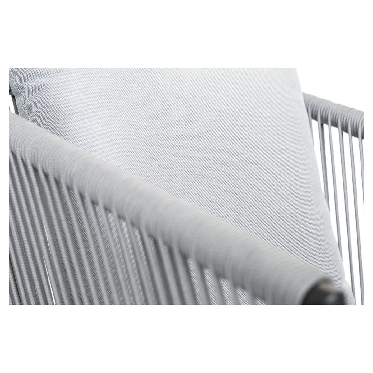 JARDILINE Salon bas de jardin - 2 places - Aluminium - Gris - AMORGOS