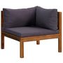 Voir la diapositive 3 : VIDAXL Salon de jardin 4 pcs avec coussin Bois d'acacia solide