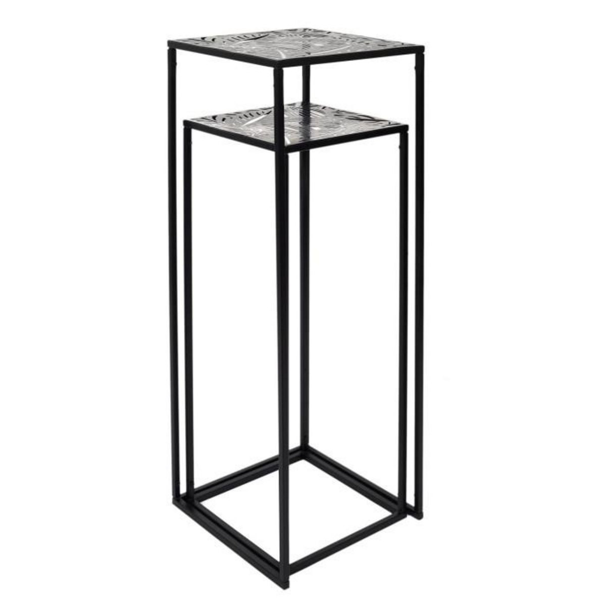 Paris Prix Lot de 2 Sellettes Gigognes Déco  Havana  90cm Noir