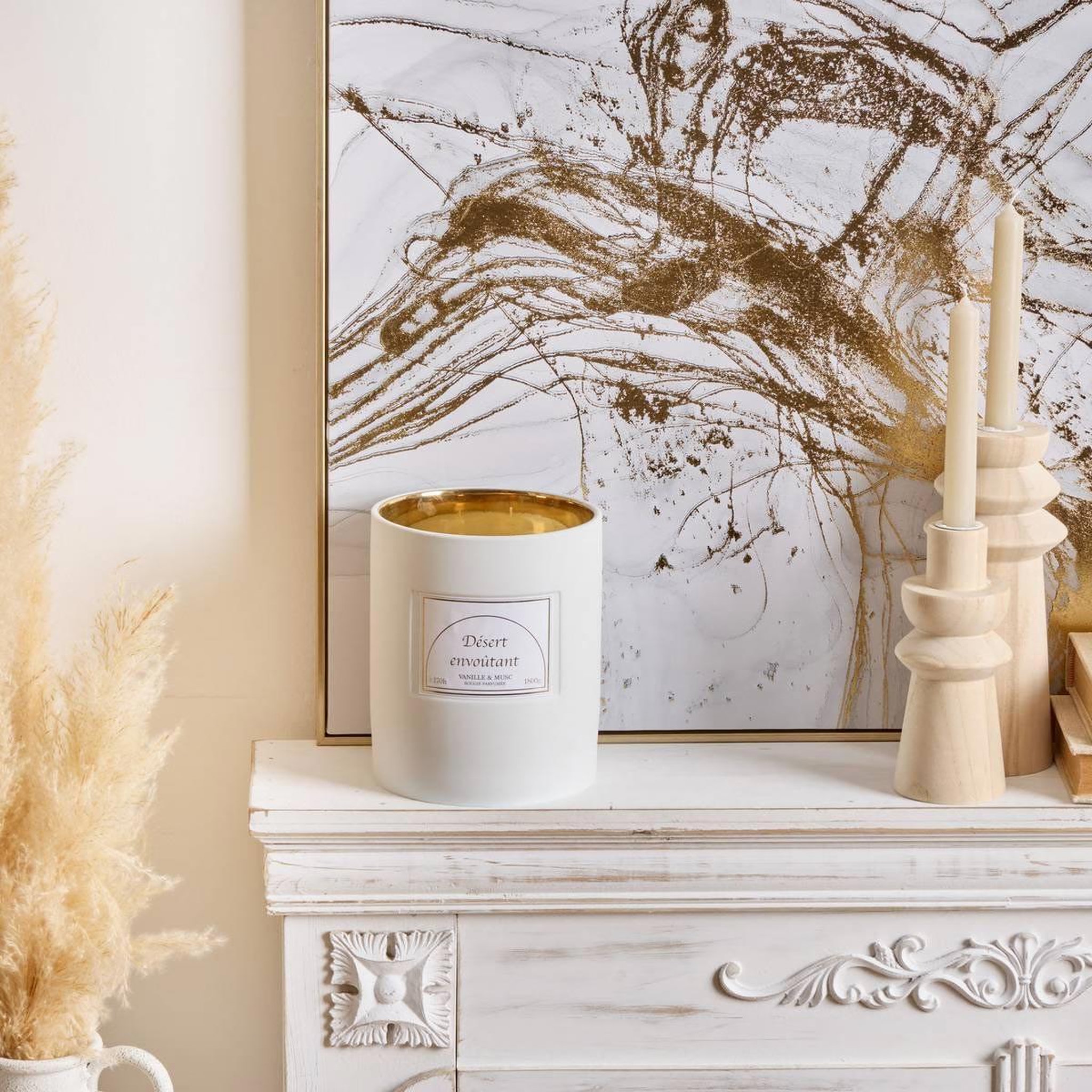 Voir la diapositive 3 : ATMOSPHERA Bougie parfumée en céramique  lucia  1800g vanille & musc