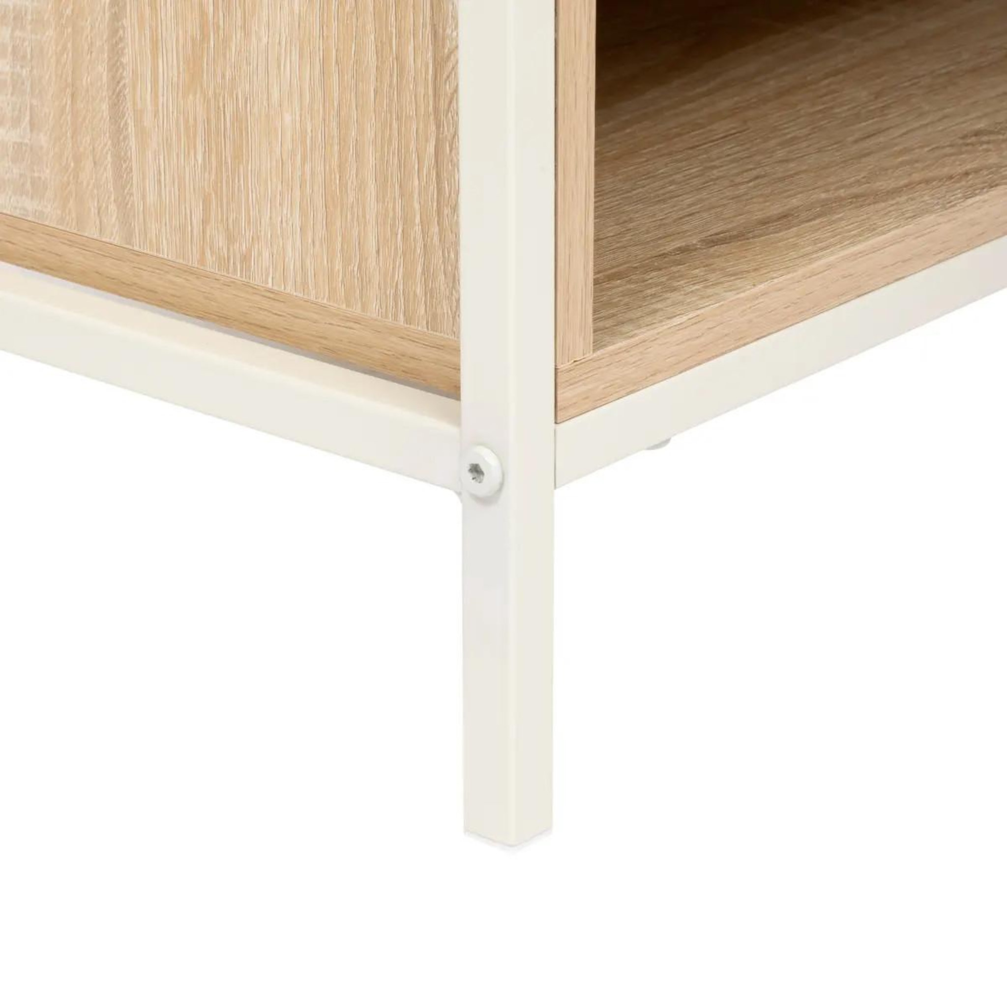 Voir la diapositive 4 : FIVE Table de chevet avec niche  curvy  50cm naturel