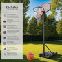 Voir la diapositive 2 : tectake Panier de basketball avec panneau et support noir