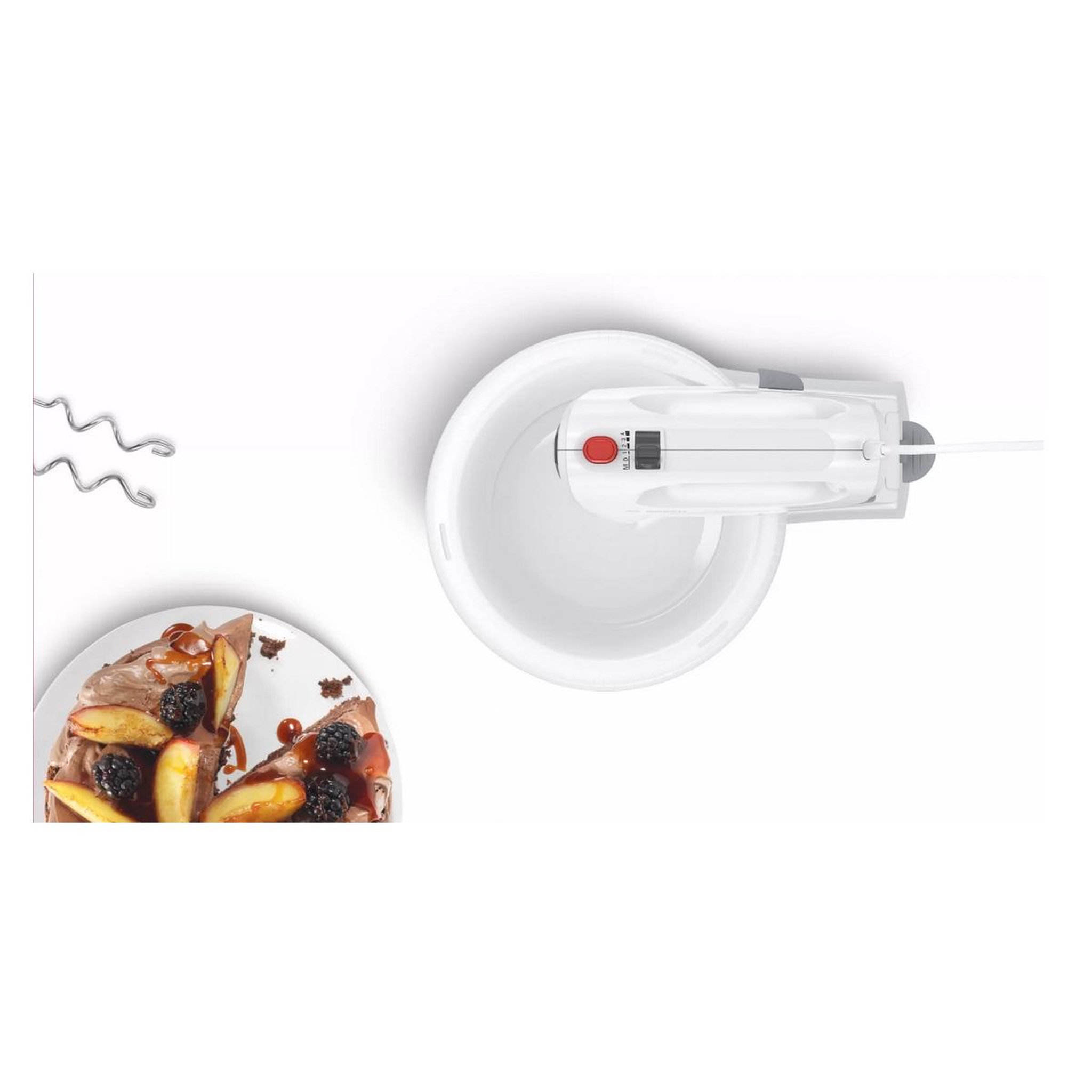 Voir la diapositive 3 : BOSCH Batteur électrique 375w blanc - mfq2600g