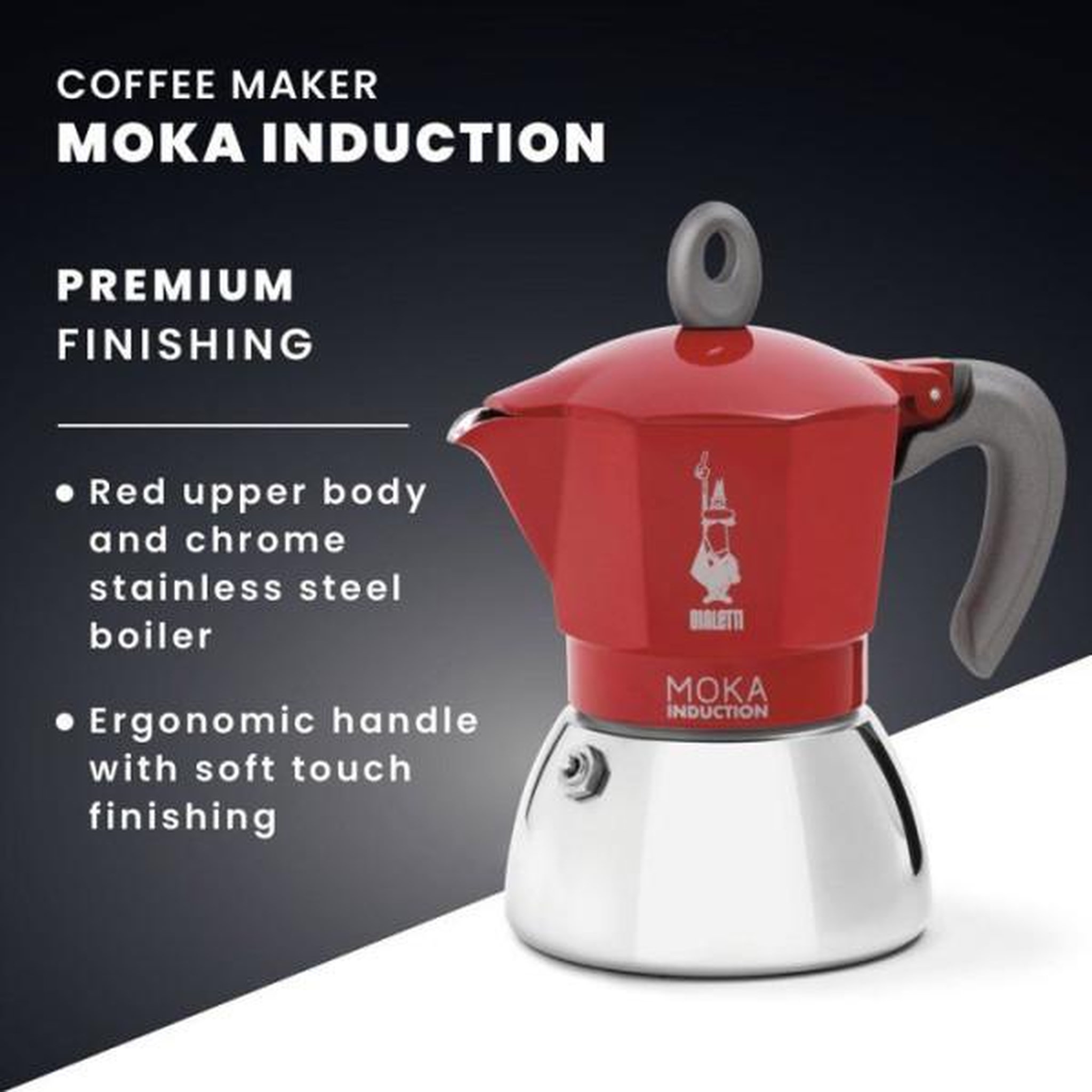 Voir la diapositive 5 : BIALETTI Cafetière italienne 2 tasses rouge - 6942