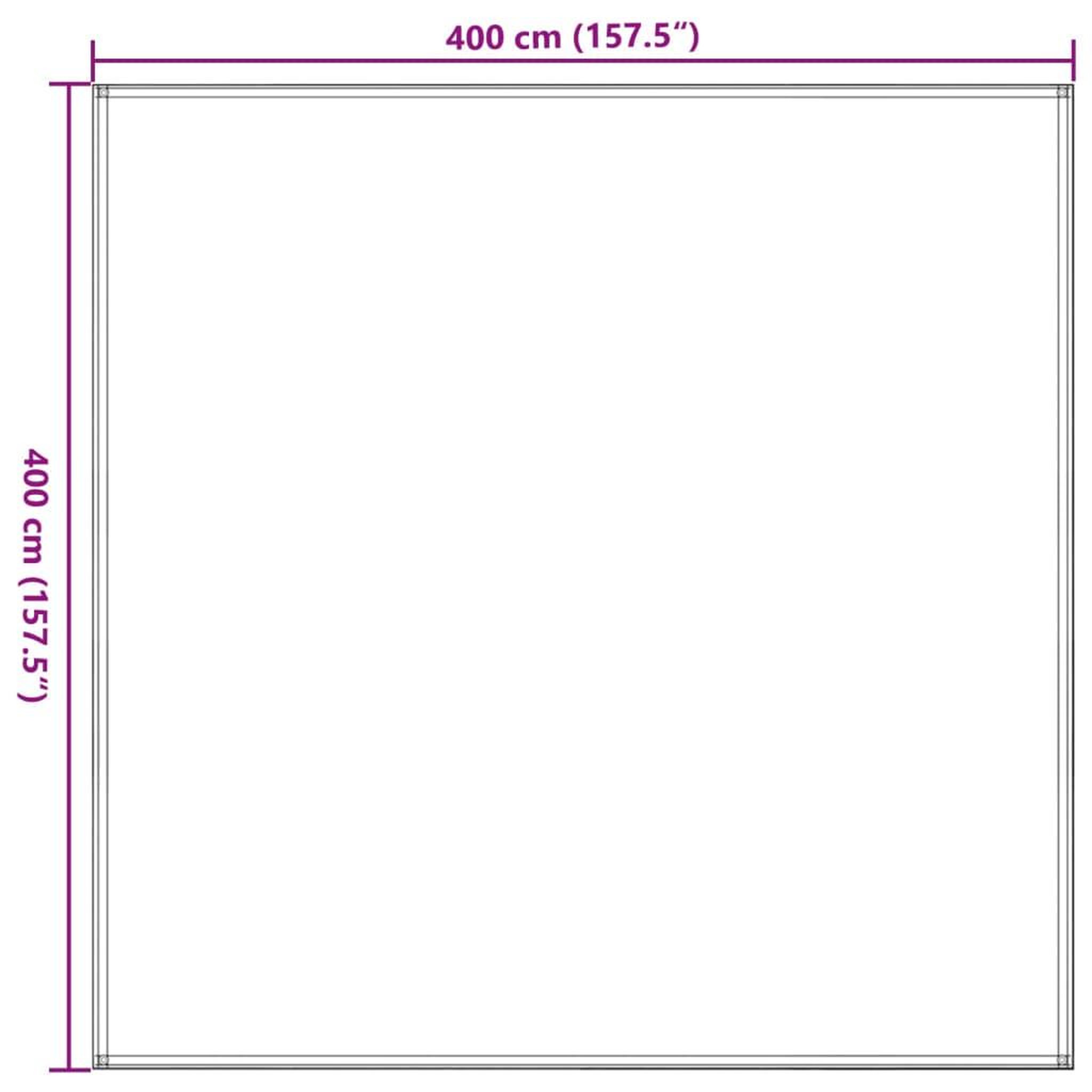 Voir la diapositive 6 : VIDAXL Tapis de tente anthracite et blanc 400x400 cm PEHD