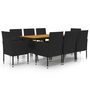 Voir la diapositive 2 : VIDAXL Ensemble a manger d'exterieur 9 pcs Resine tressee Noir