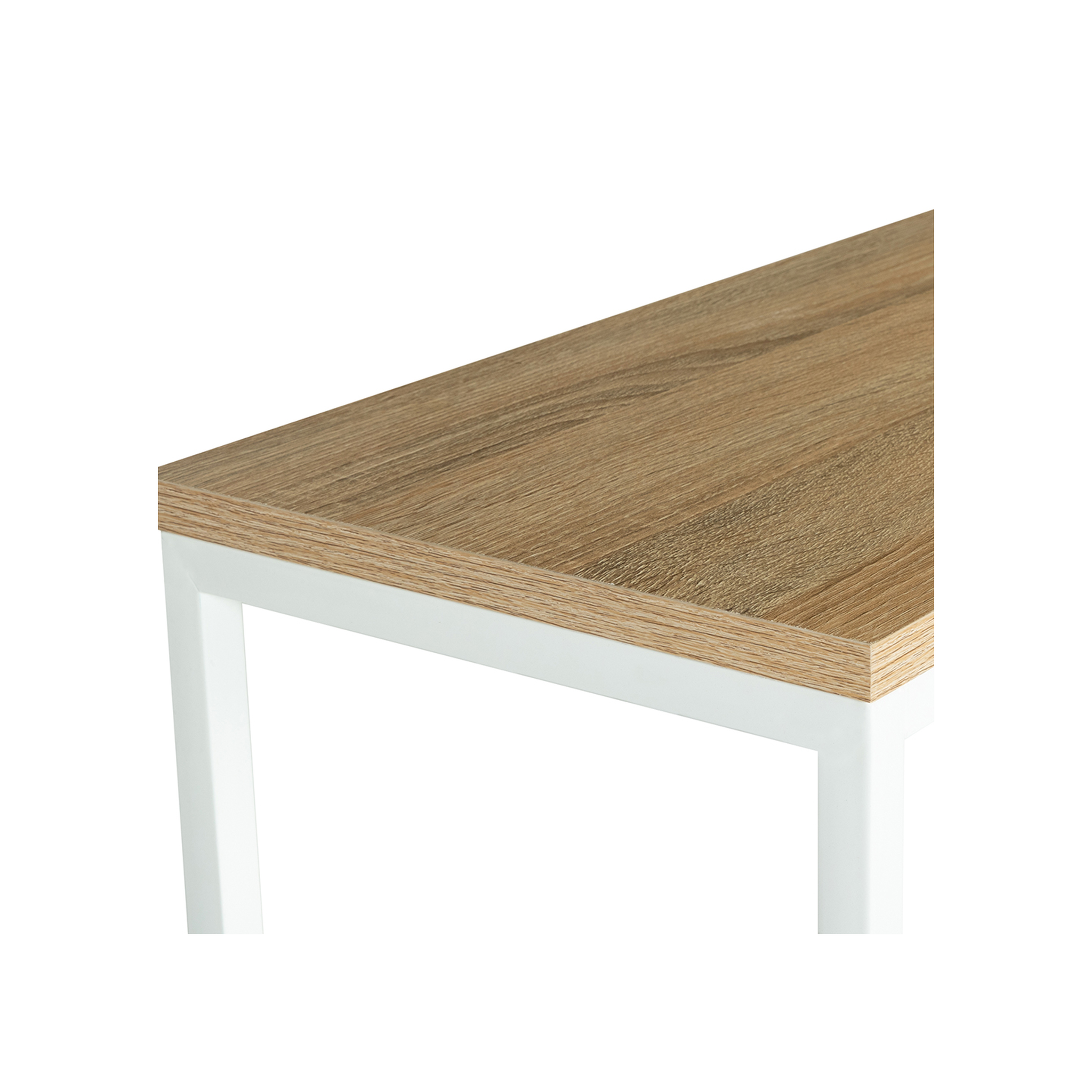 Voir la diapositive 3 : ID MARKET Console detroit design industriel bois et métal blanc