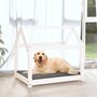 Voir la diapositive 3 : VIDAXL Lit pour chien Blanc 81x60x70 cm Bois de pin solide