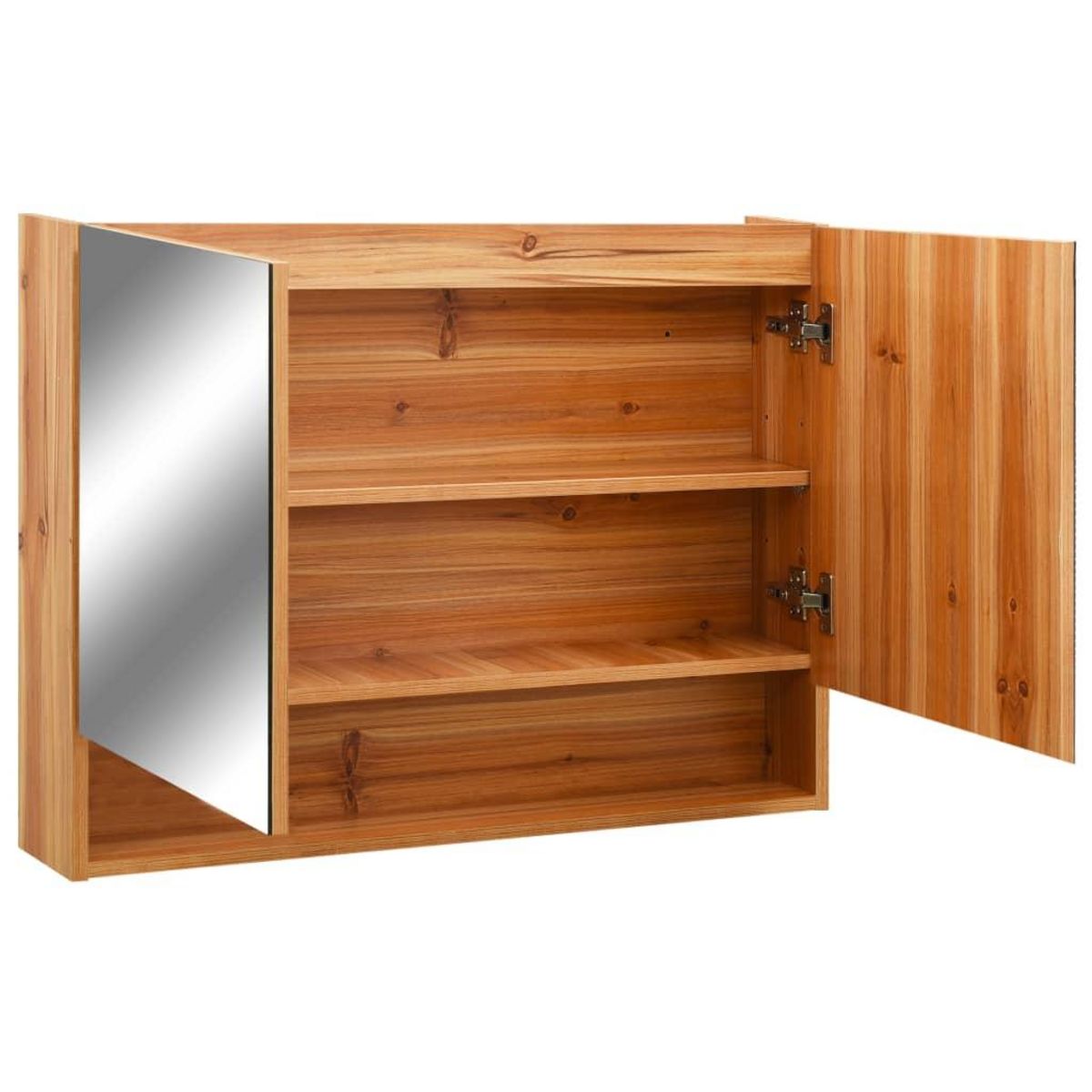 VIDAXL Armoire a miroir de salle de bain LED Chene 80x15x60 cm MDF