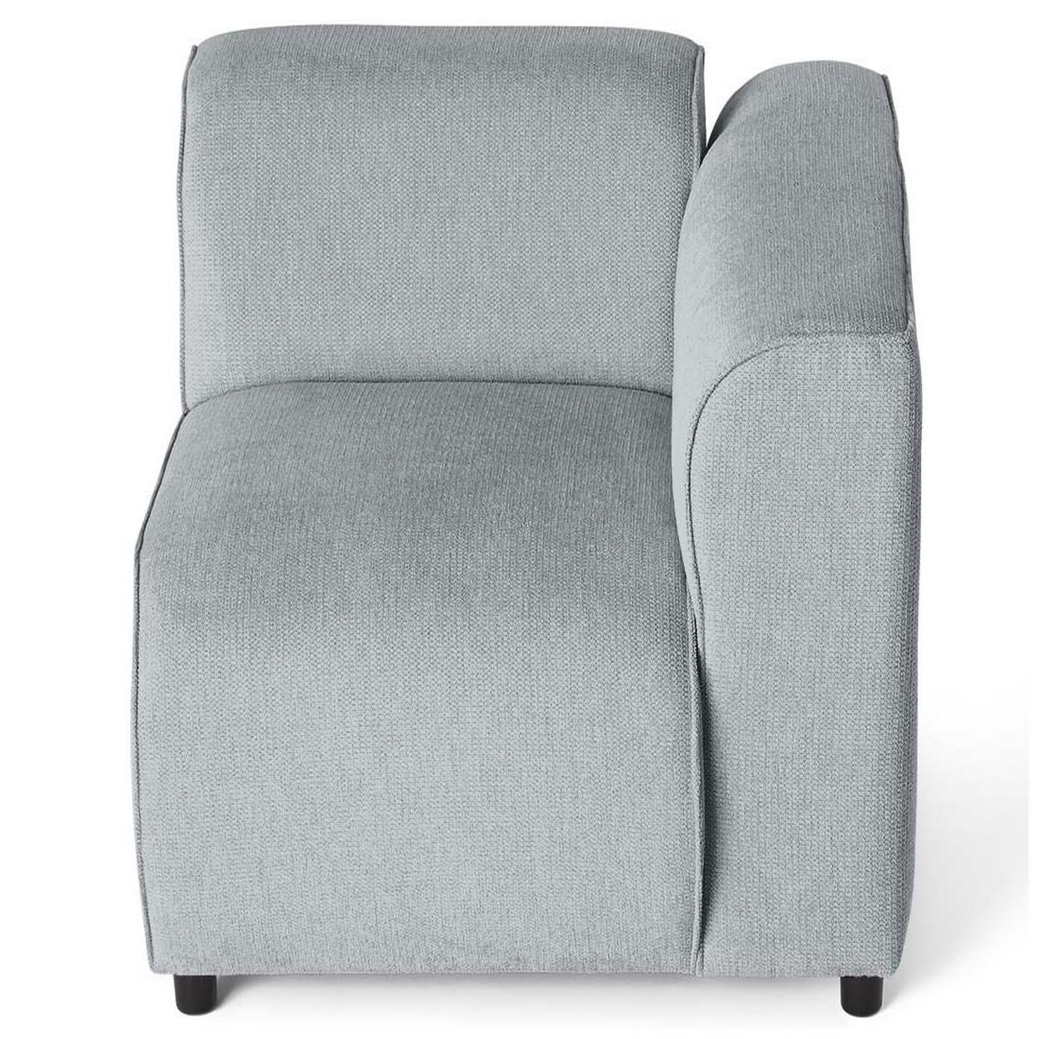 Voir la diapositive 3 : LISA DESIGN Suaro - module d'assise d'angle droit en tissu texturé