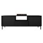 Voir la diapositive 3 : BEST MOBILIER Girona - meuble tv ouvert - noir - 174 cm