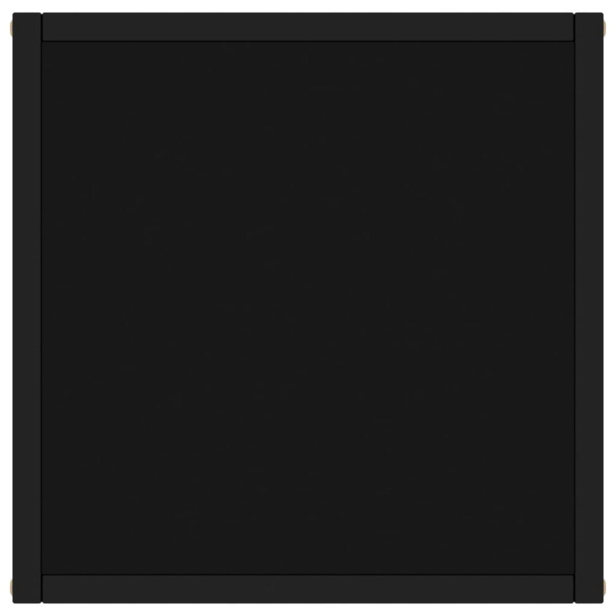 VIDAXL Table basse Noir avec verre noir 40x40x50 cm