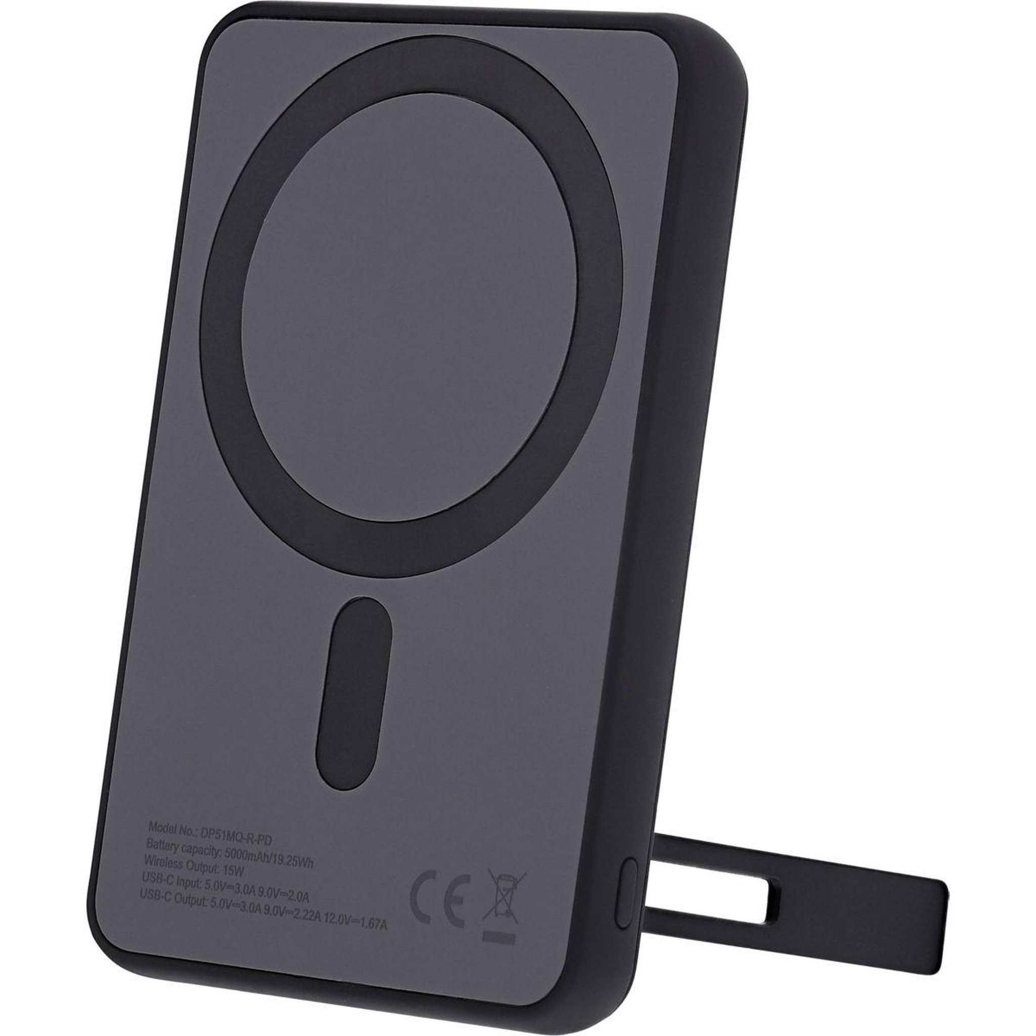 Voir la diapositive 3 : TNB Batterie externe 5000 mAh MagSafe fonction stand noir