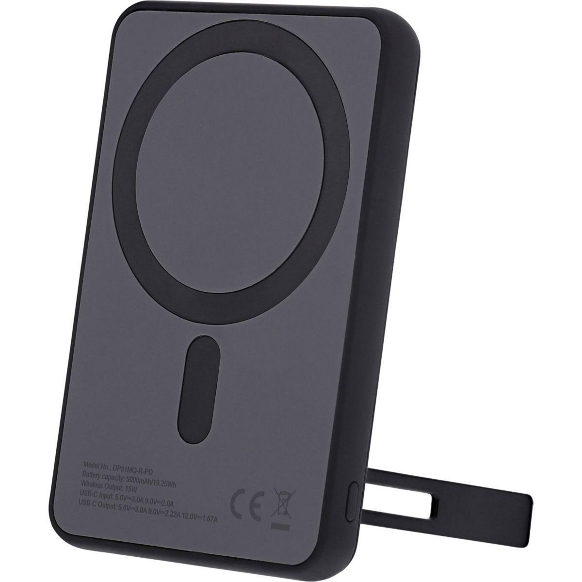TNB Batterie externe 5000 mAh MagSafe fonction stand noir