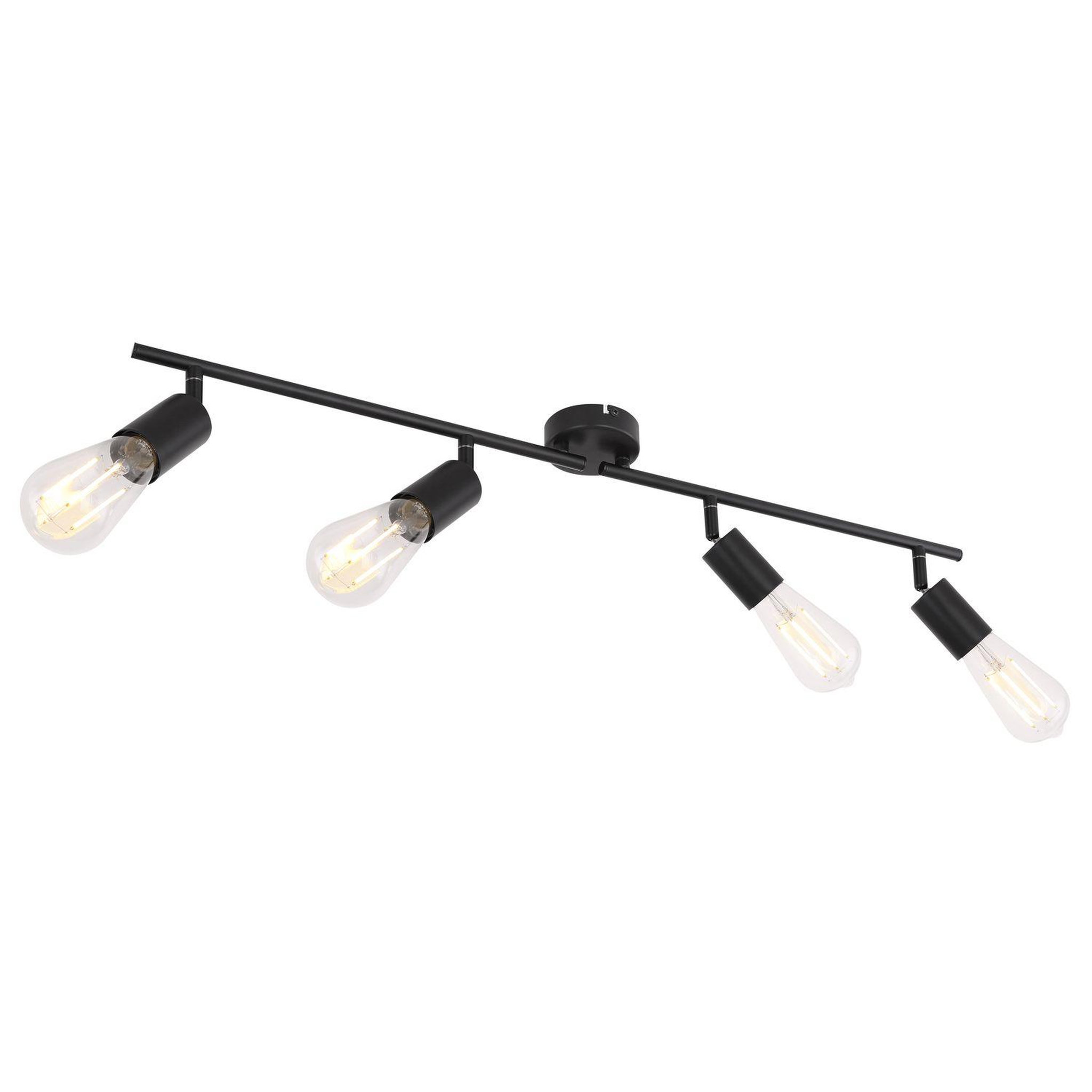 GLOBO Spot plafonnier design métal martha - 4 ampoules - noir