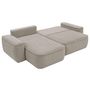 Voir la diapositive 2 : BEST MOBILIER Enma - canapé d'angle réversible 4 places convertible avec coffre en tissu texturé