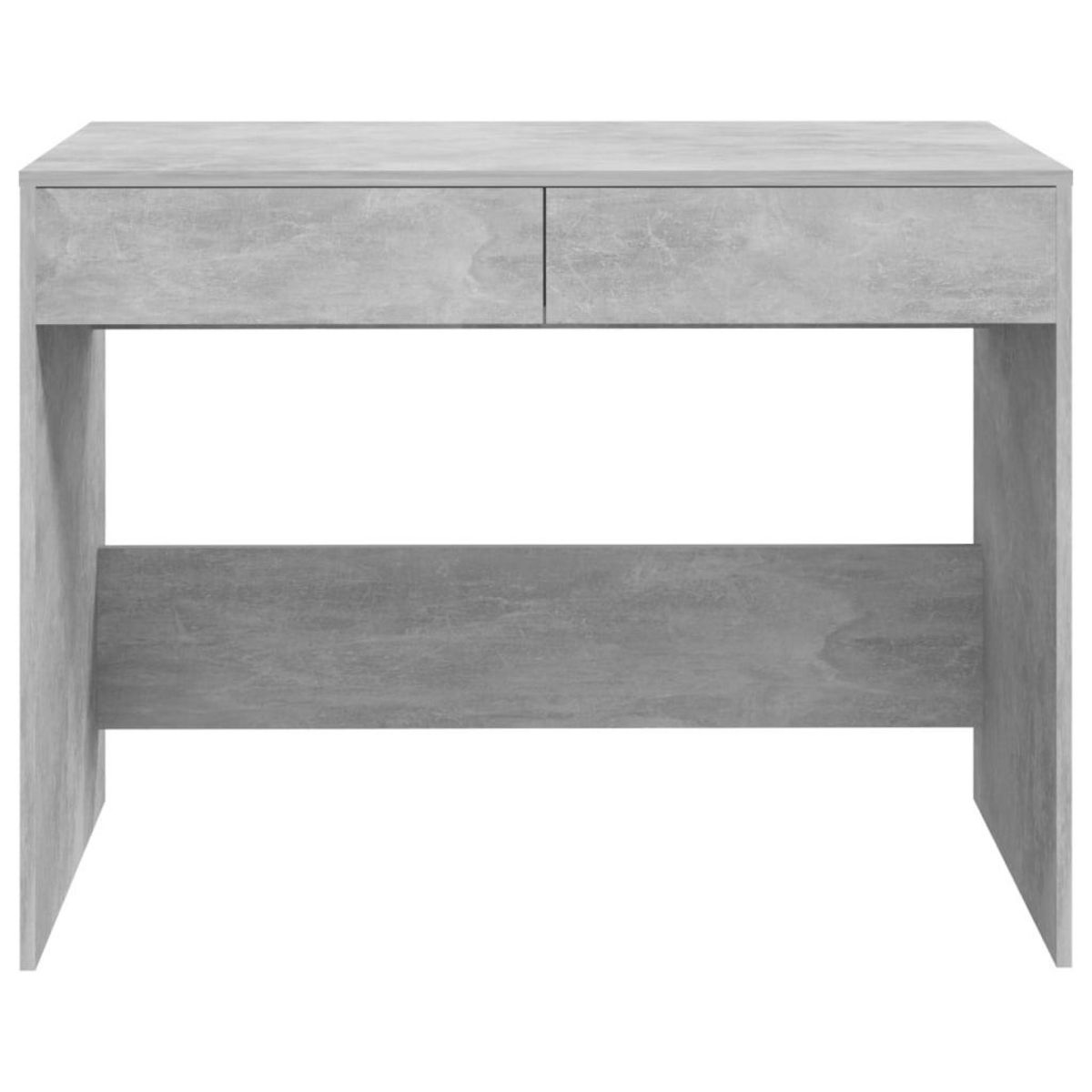 VIDAXL Bureau gris beton 101x50x76,5 cm bois d'ingenierie