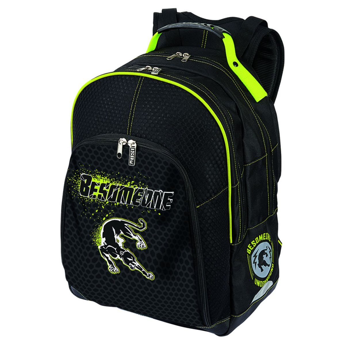 BESOMEONE Sac à dos 2 compartiments CM1/CM2 noir