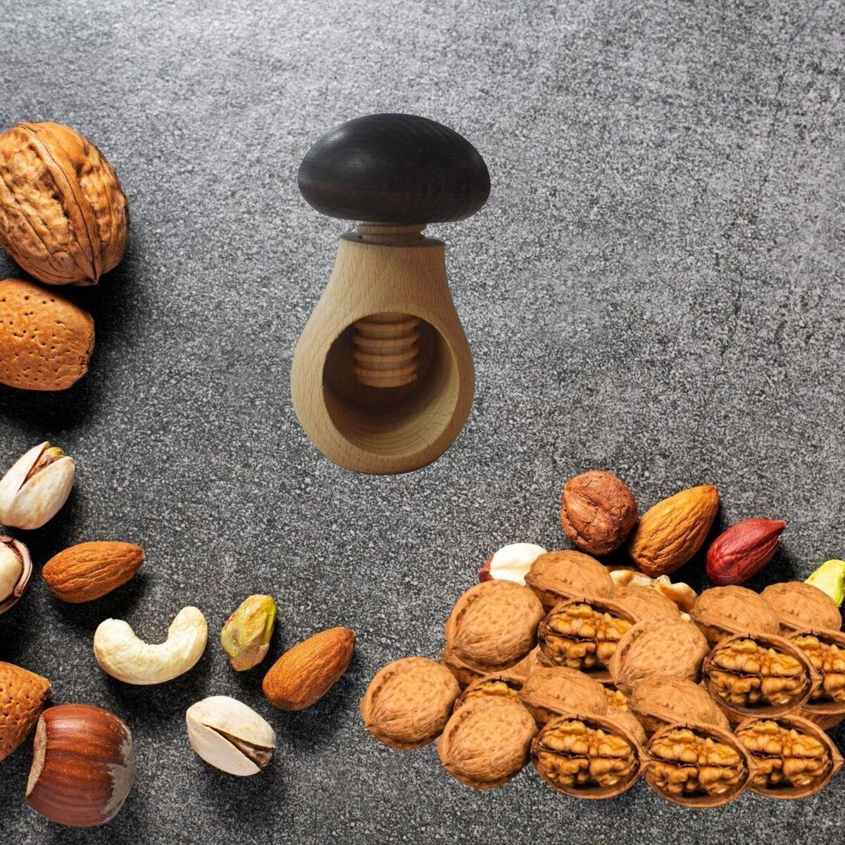 Fackelmann Ensemble de 2 Casse-noix vissable Fackelmann Wood Edition