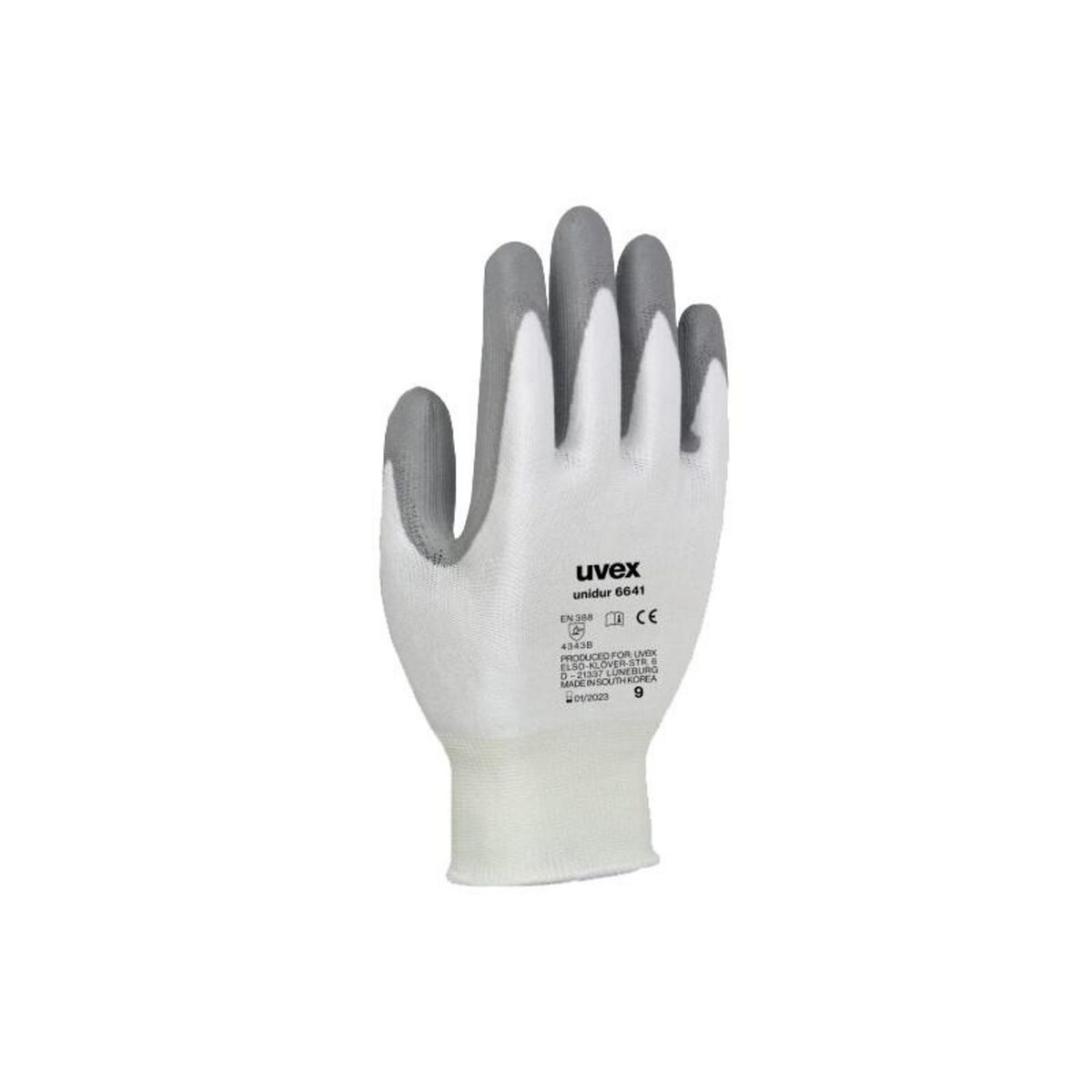 UVEX Gant anti coupure niveau 3 UNIDUR blanc gris T9 UVEX 6641SC.T9