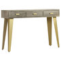 Voir la diapositive 3 : VIDAXL Table console Bois de manguier Gris avec laiton 110x35x76 cm
