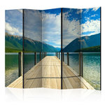 Paris Prix Paravent 5 Volets  Mountain Lake Bridge  172x225cm